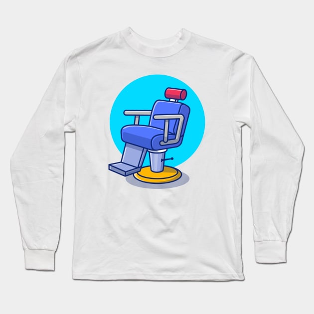 Barbershop Chair Long Sleeve T-Shirt by Catalyst Labs